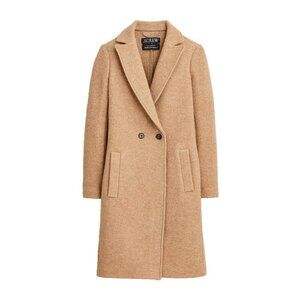 NWT J.Crew New Daphne Topcoat in Heather Camel Italian Boiled Wool Coat 2T $228